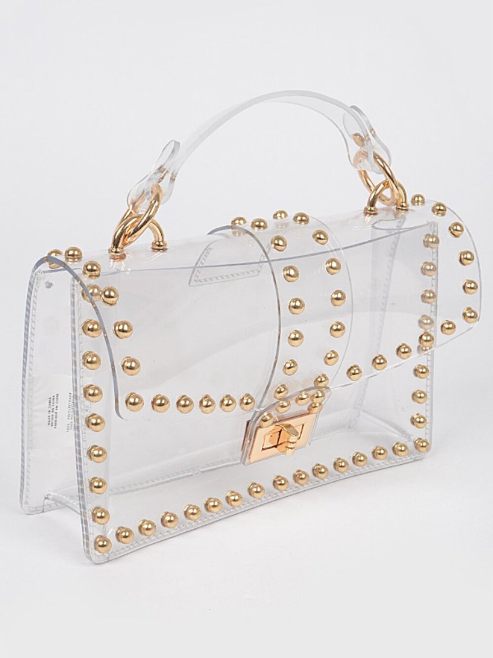 BNWT Brand New Transparent Studded Stadium Bag Cleared Studded Bag - Picture 2 of 6